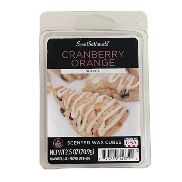 ScentSationals Cranberry Orange Glaze It Scented Melting Wax Cubes 2.5 oz - Picture 7 of 7